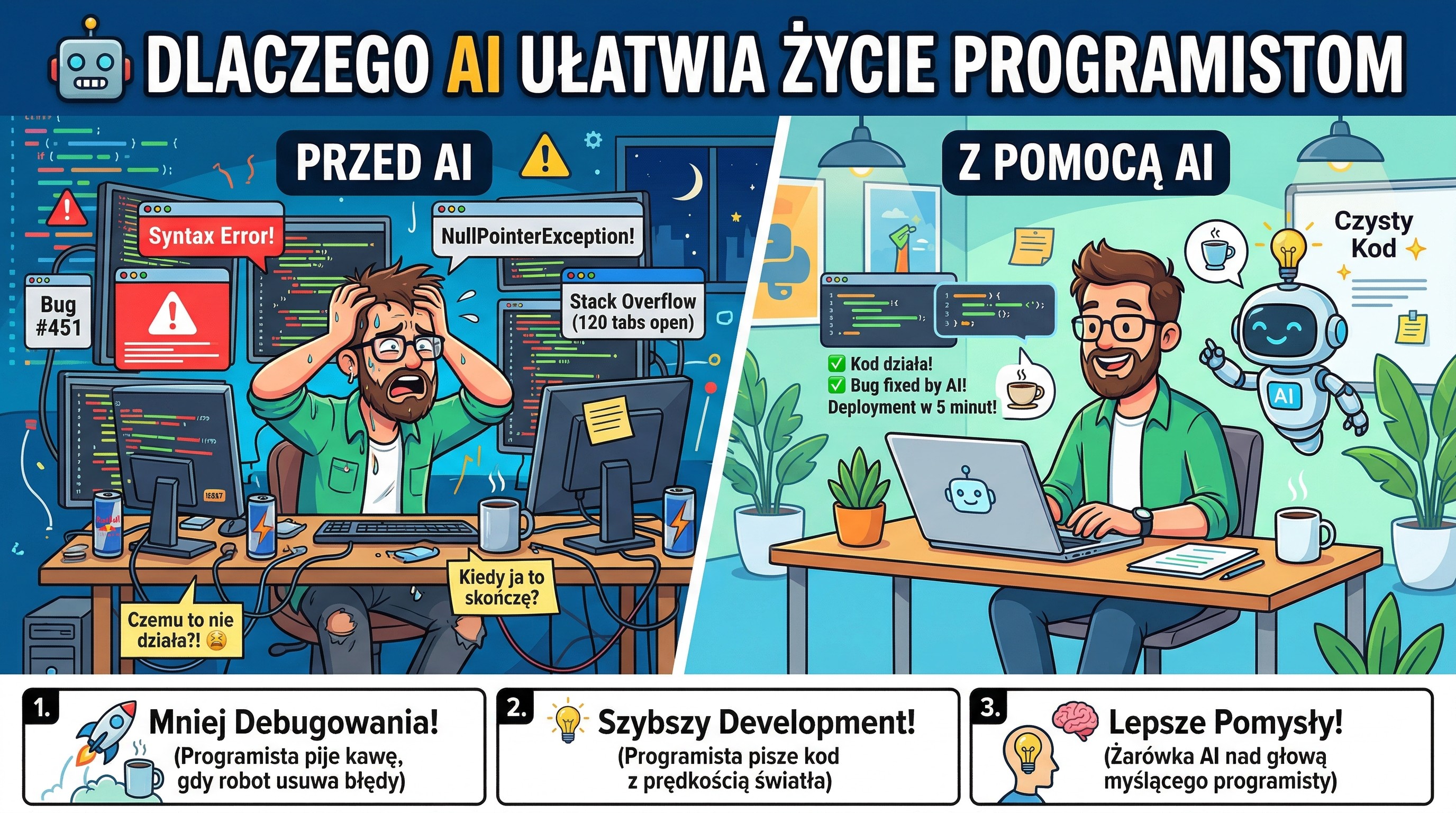 🤖 Dlaczego AI ułatwia życie programistom